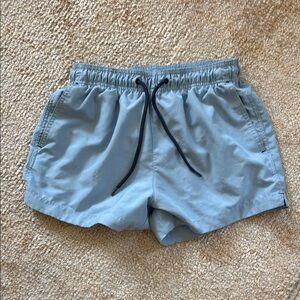 Stone Blue Drawstring H&M Men’s Bathing Suit, Size Small